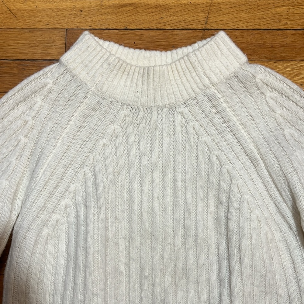 3.1 Phillip Lim 3/4 Sleeve Lofty Rib Alpaca Blend Sweater, size XS - Picture 4 of 11